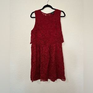 Red lace dress